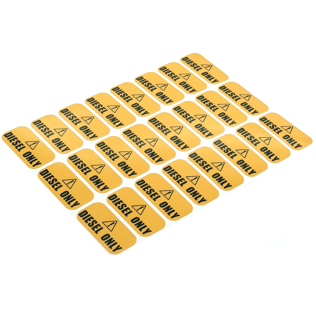 Diesel Only Sticker Labels for Tractors (Yellow)