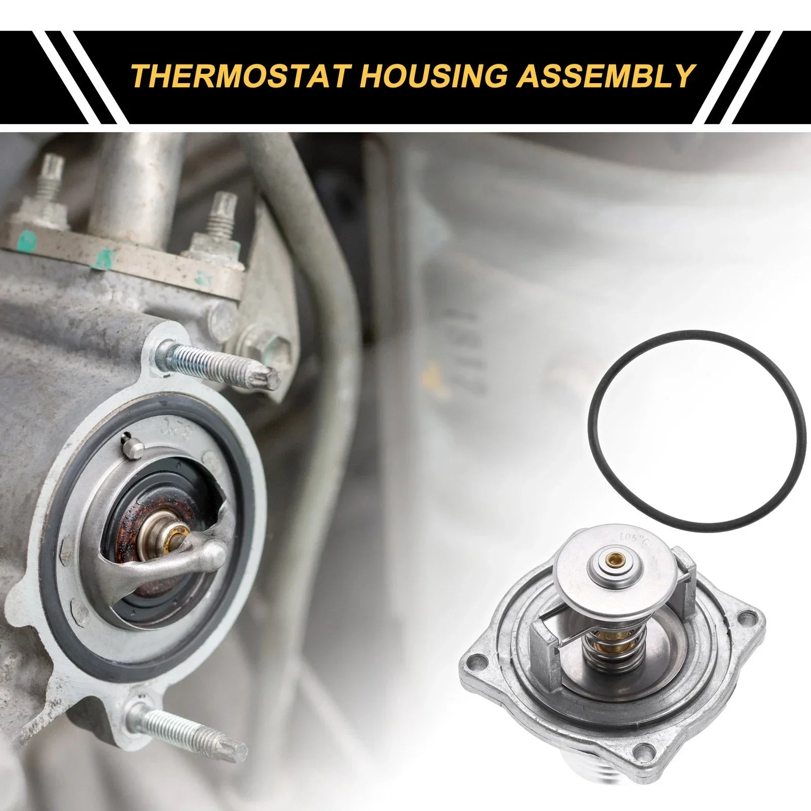 Engine Coolant Thermostat Housing Assembly for BMW 540i 740i (1997 - 1998)