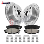 Rear Brake Rotors & Pads Kit for Subaru Forester Impreza (2015–2018)