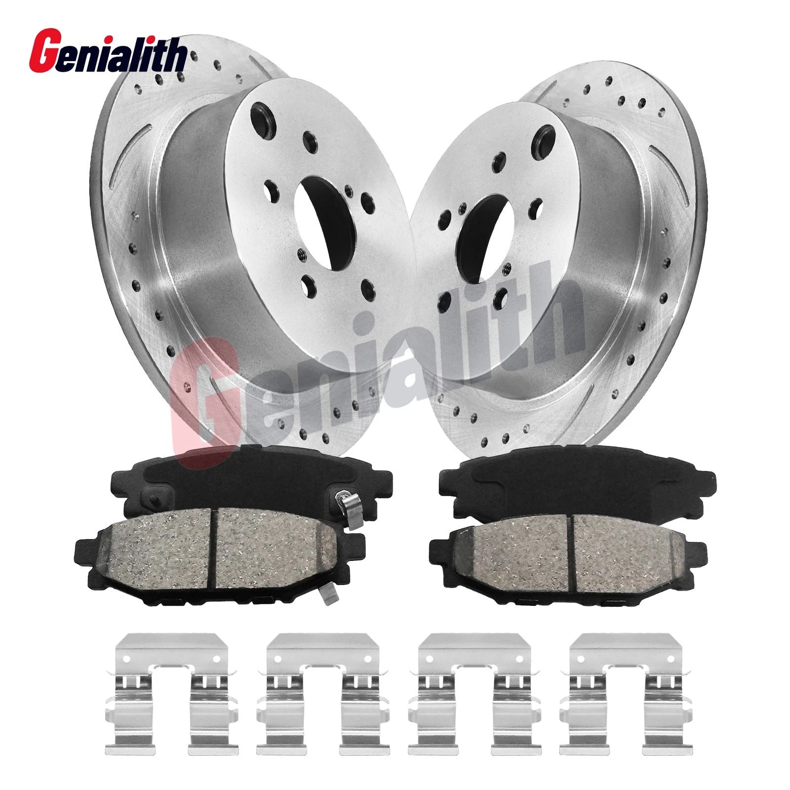 Rear Brake Rotors & Pads Kit for Subaru Forester Impreza (2015–2018)