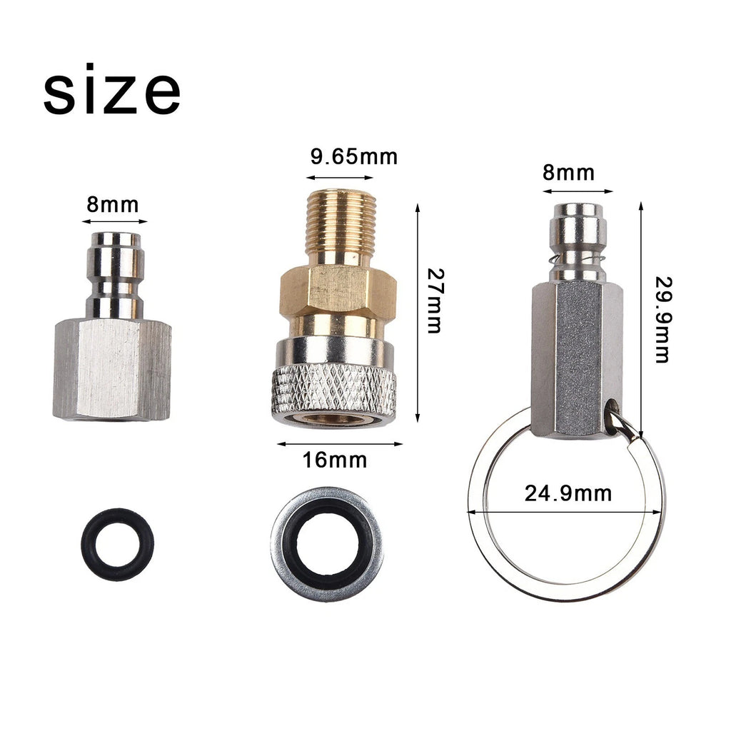 Quick Connect Socket for Cylinder Inflation (Stainless Steel)