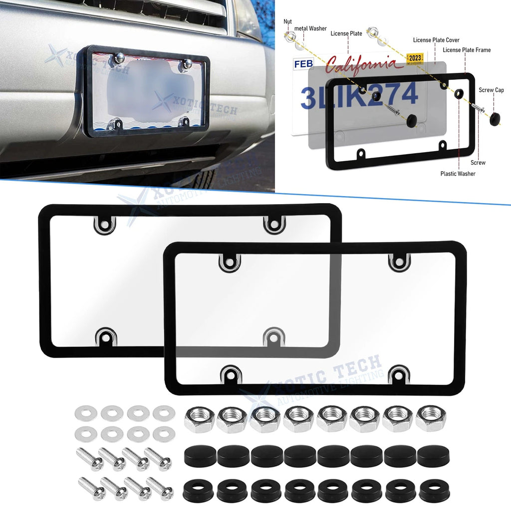 License Plate Frame Holder for Standard US Plates (Fits All) 2020–2025