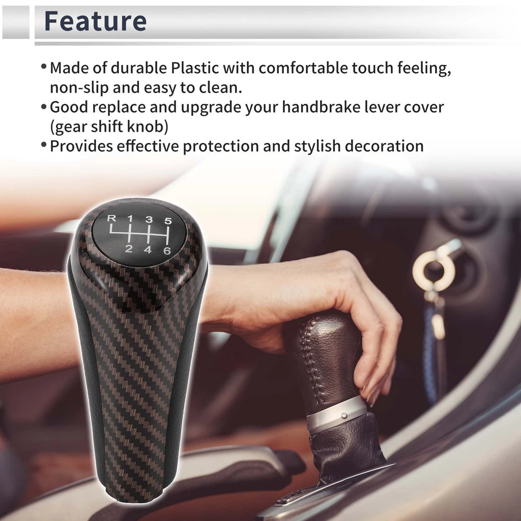 6 Speed Shift Knob for BMW X3 (2004–2020) Plastic Brown Black