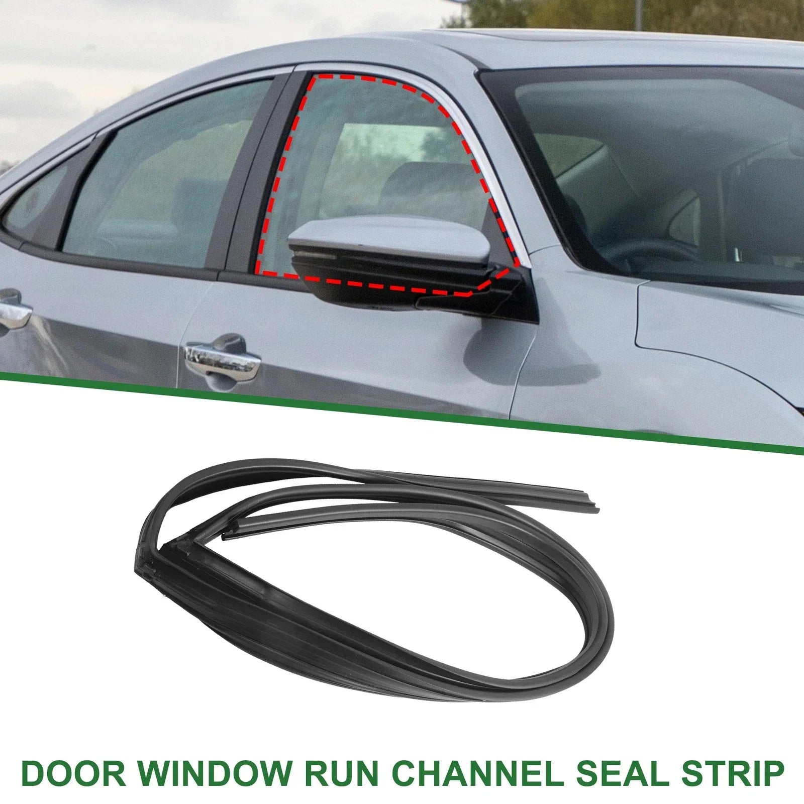 Front Left Door Window Run Channel Seal Strip for Honda Civic (2006-2011)