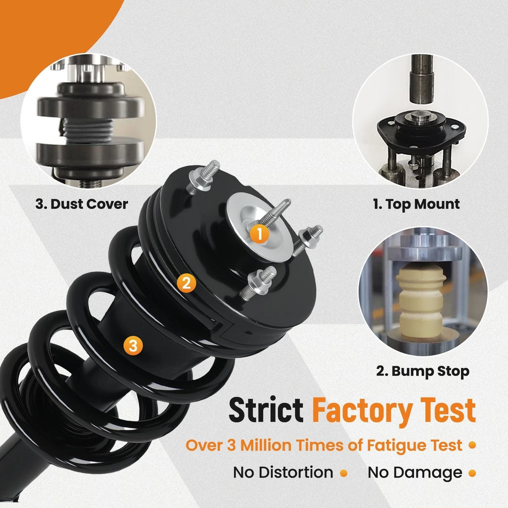 Set of 4 Strut Shocks for Chevy Silverado GMC Sierra 1500 4WD (2014–2018)