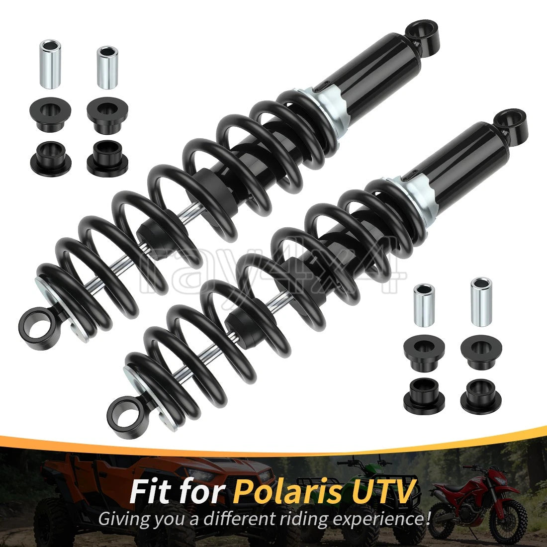 2X Front Shock Absorbers for Polaris Ranger 570 1000 Full-Size (2015–2023) 7043754-458