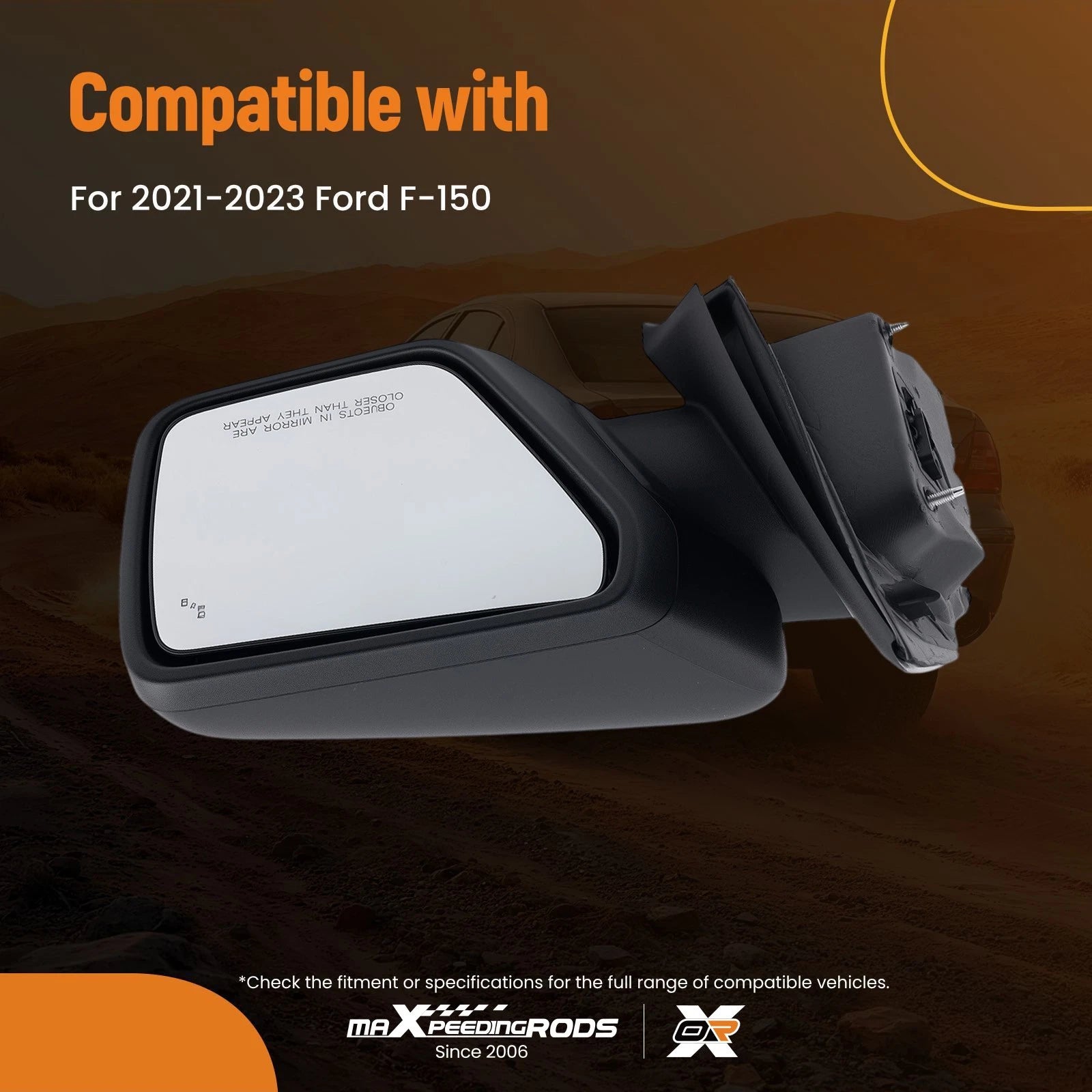 Rear View Mirror for Ford F-150 (2021–2023) Right