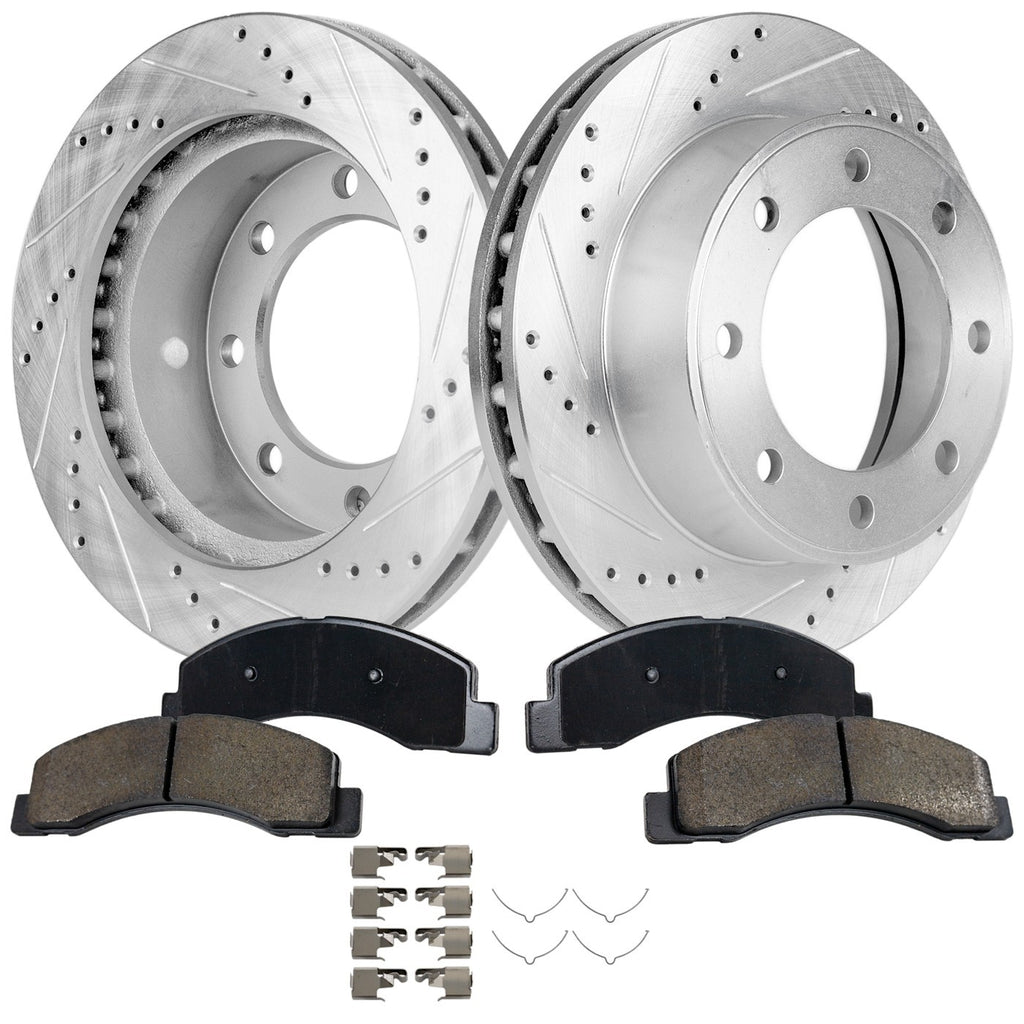 Front Brake Rotor and Pad Kit for Ford F-250 F-350 Super Duty 4WD