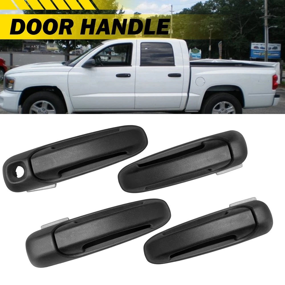 Set of 4 Exterior Door Handles for Ram Truck H (Texture Black)