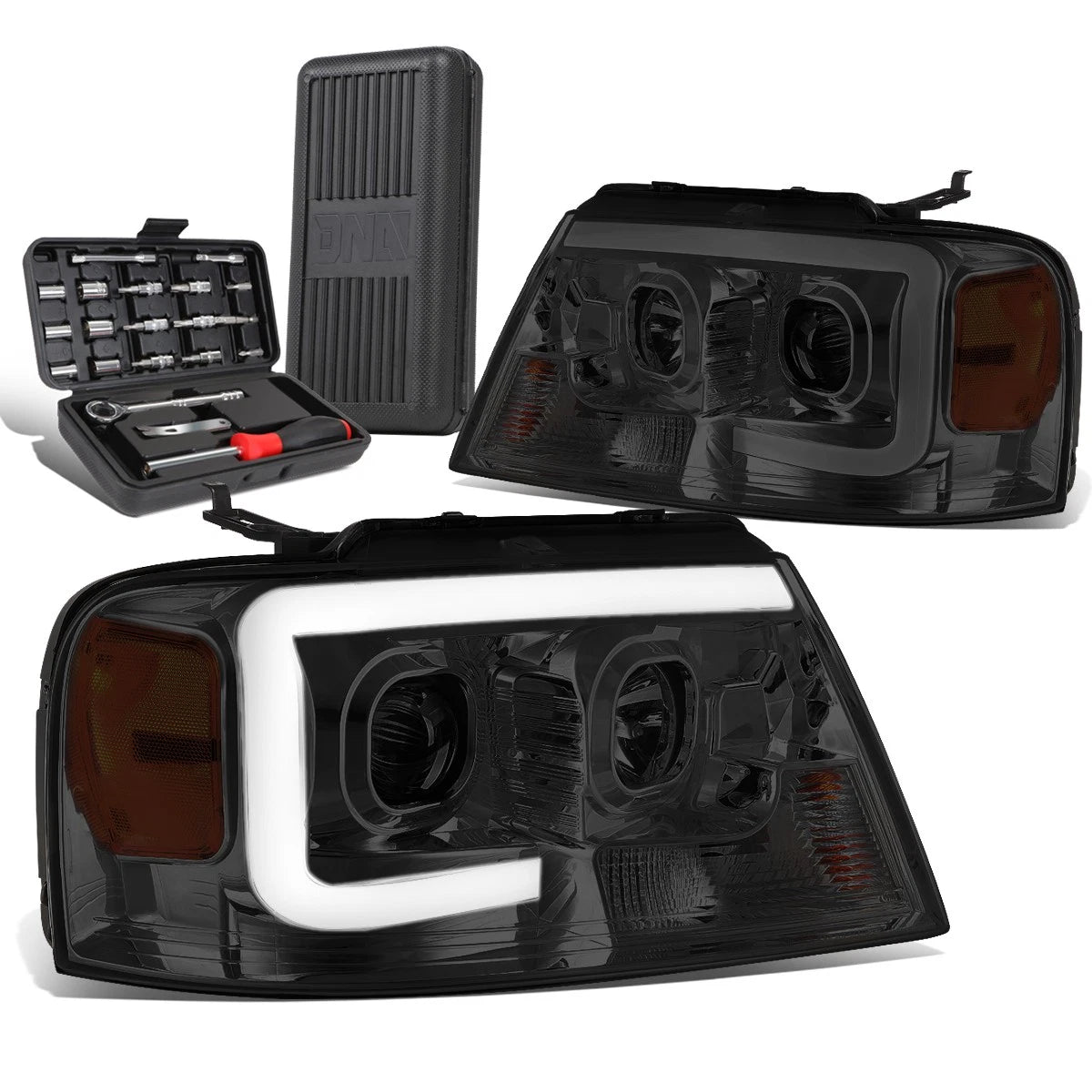 LED DRL Bar Projector Headlight for Ford F-150 (2004–2008)