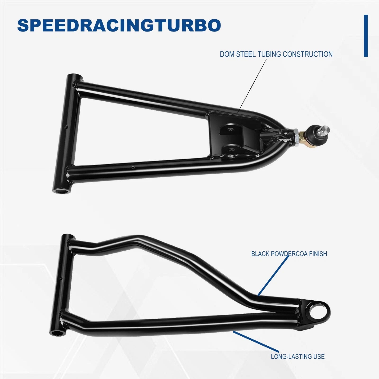4X Front Left & Right Upper Lower Control A-Arms for Polaris RZR S 800 (2009–2014)