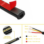 2X White/Amber Switchback LED Fork Turn Signal DRL Light Strips for Motorcycle