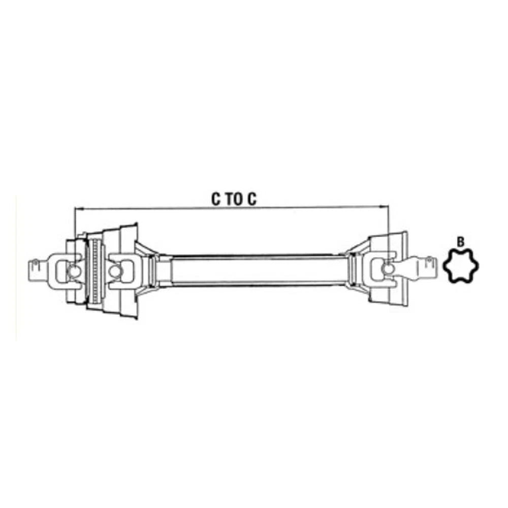 CV PTO Driveline 80 Degrees 1000 RPM 1-3/8" 21 Spline for