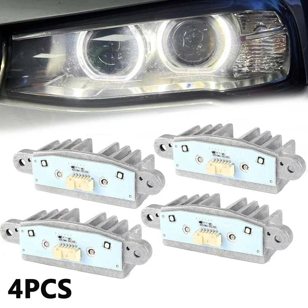 4X LED Headlight DRL Angel Eye Module Ballast for BMW X3 (2009–2018)