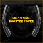 Pair Carbon Fiber Steering Wheel Booster No-Slip Cover for Universal (37-39cm)