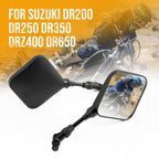 2Pcs Rear View Mirrors for Suzuki DR 200 250 350 400 650
