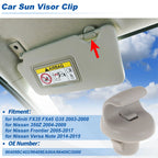 Sun Visor Clip for Infiniti FX35 FX45 G35 (2003–2008) 96409BC402