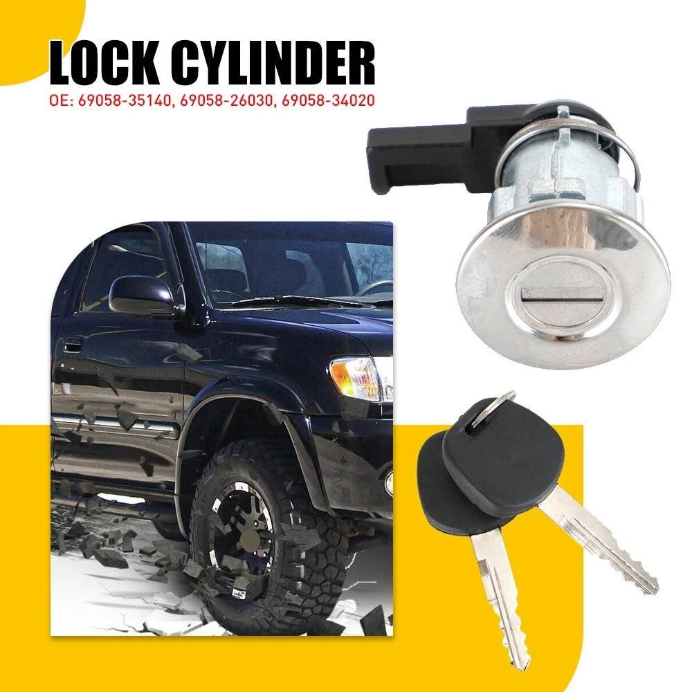 Set of 2 Door Fuel Lock Cylinders with Keys for Toyota Tacoma (1995–2004)