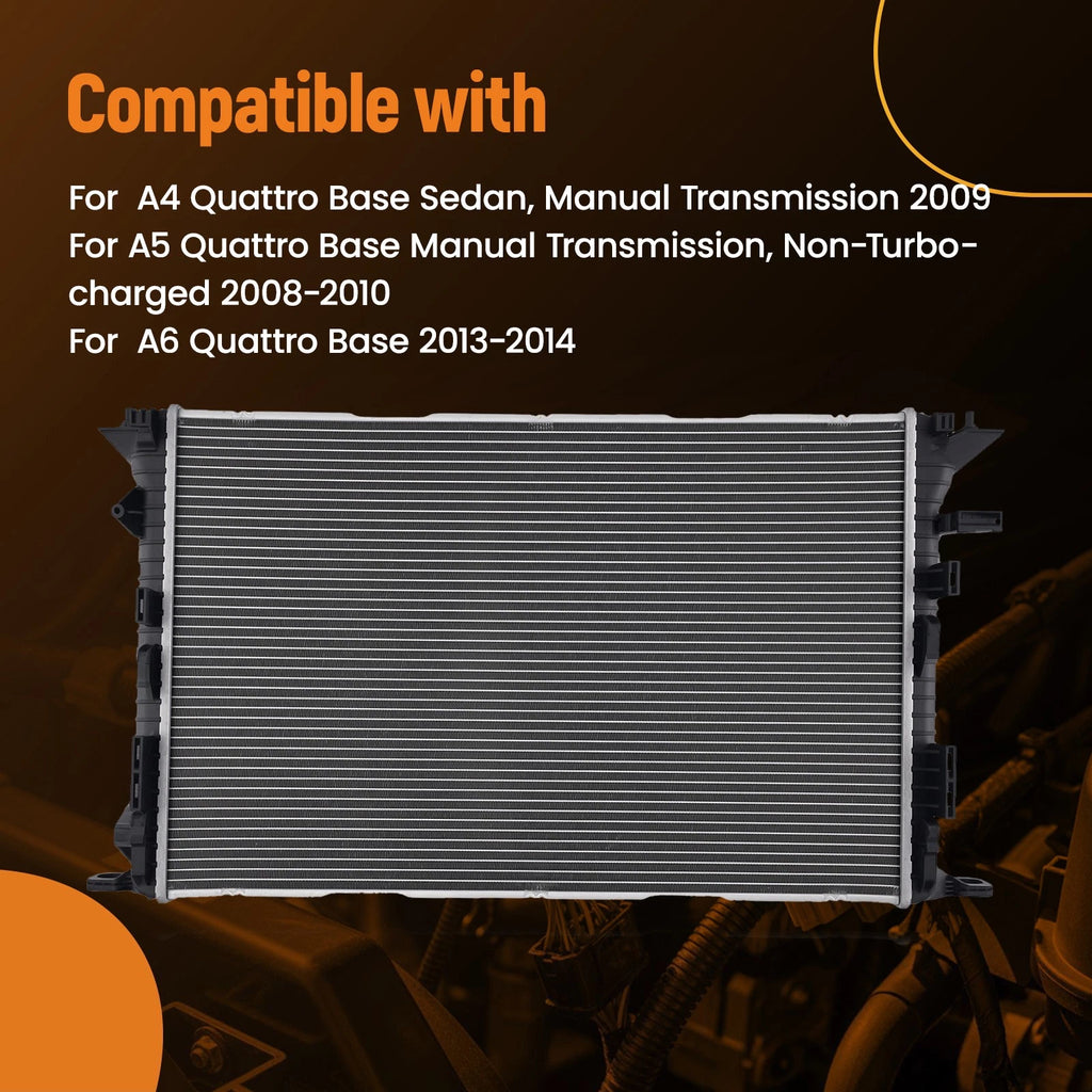 Aluminum Engine Radiator for Audi A5 Quattro Manual (2008–2010)