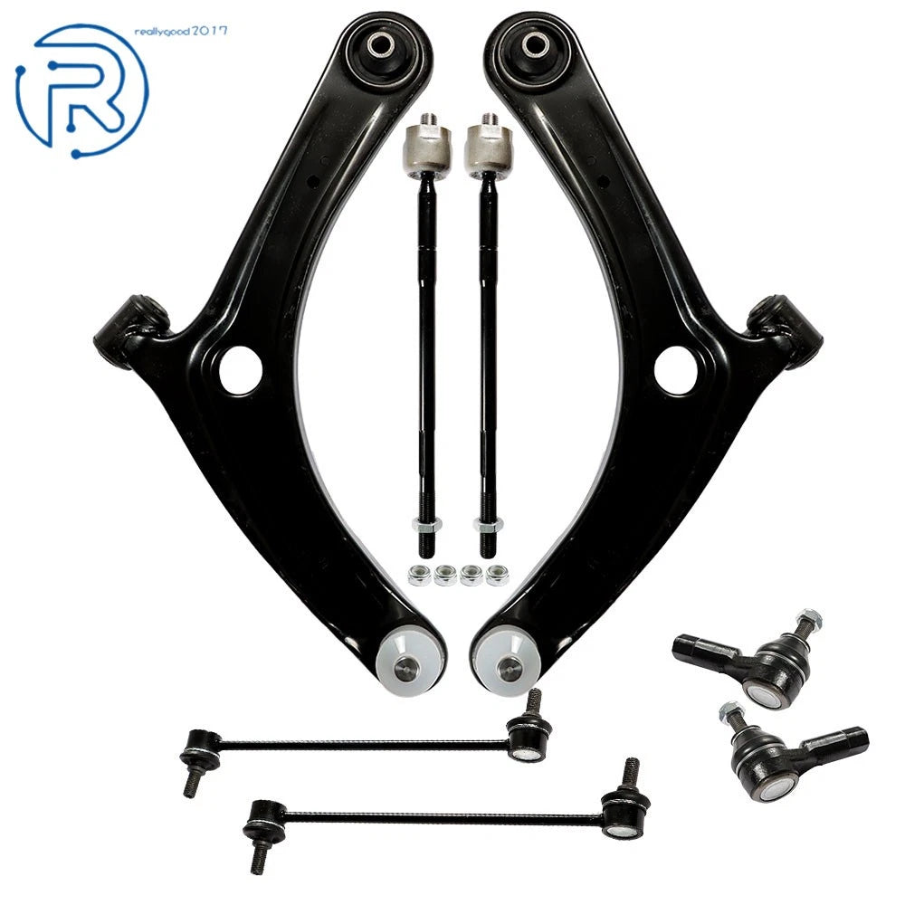 8X Front Lower Control Arm Ball Joint Tie Rod Kit for Mitsubishi Outlander (2007–2013)