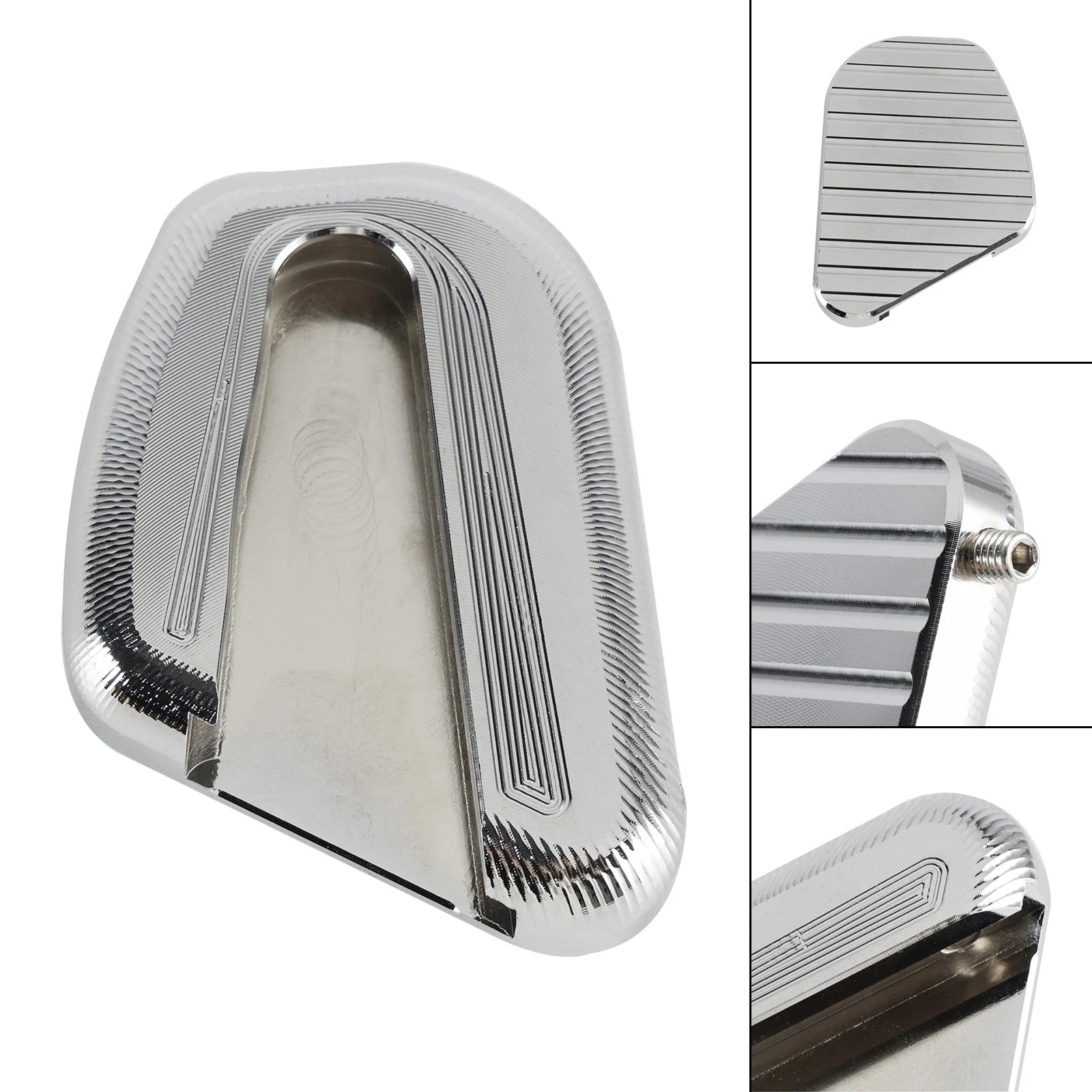 Kickstand Enlarger Plate Pad for Honda Goldwing GL1800 (2018–2023) Silver