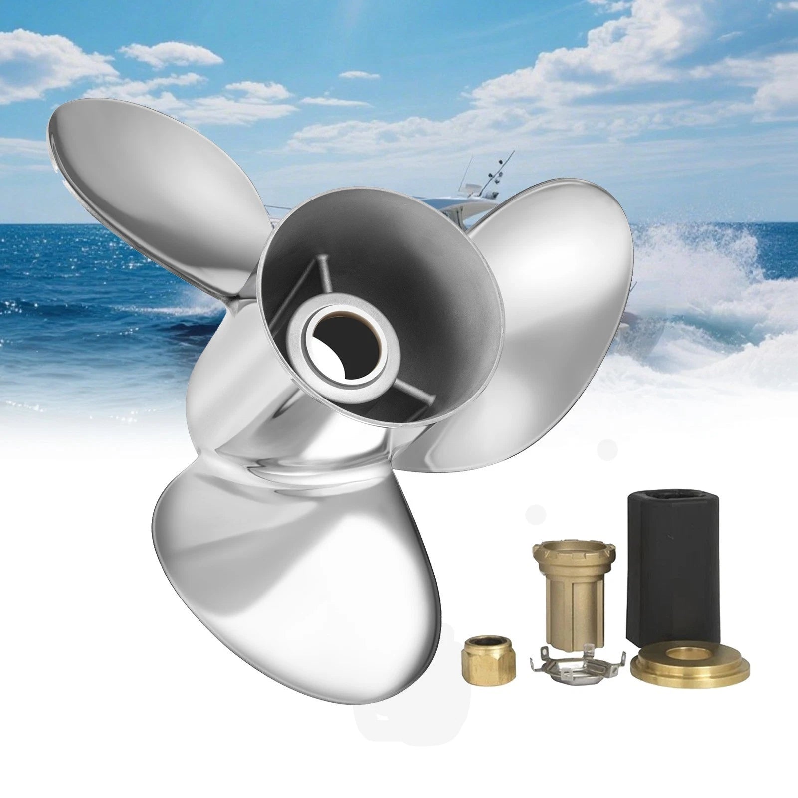 14.5 x 15 Stainless Boat Propeller for Mercury 150-300HP (15 Spline)