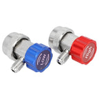 2 x Quick Coupler Adapter Valve Manifold Connector 1/4" High/Low for A/C R134A