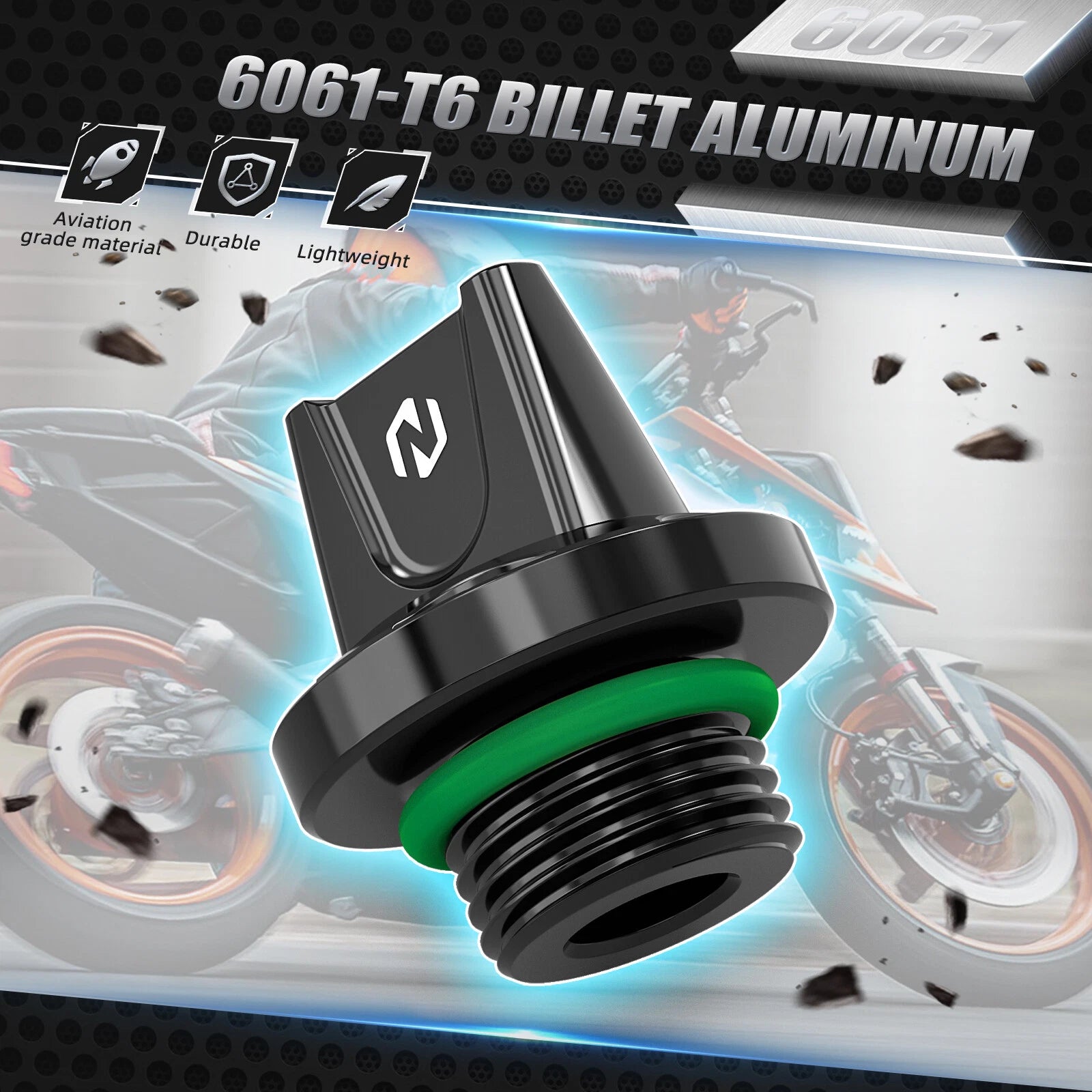 Aluminum Oil Filler Cap Plug O-ring Kit for KTM 390 Duke, 250 Duke (2024)