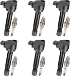 6X Ignition Coils + 6X Spark Plugs for Honda Pilot Odyssey Acura RL TL (2003–2015)