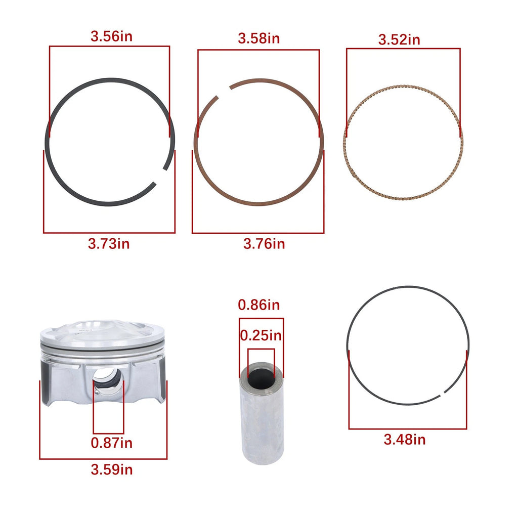 Engine Piston & Piston Ring Set for Hyundai Santa Fe XL (2013-2019)