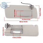 Sunvisor Set for Ram 1500 2500 3500 (2013-2018) Gray Plastic