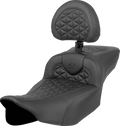 SADDLEMEN RoadSofa Tri Gripper Seat for FLH/FLT (Extended Reach, w/ Backrest)