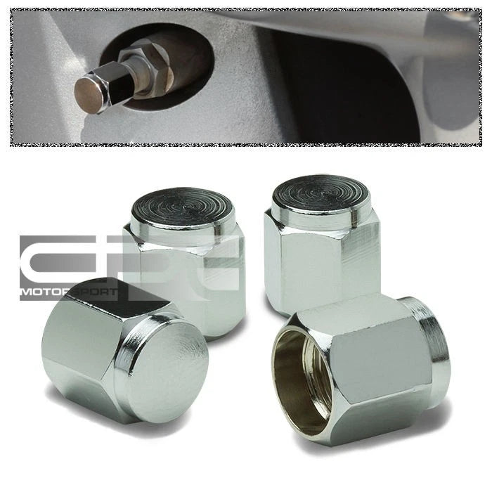 Set of 4 Aluminum Tire Rim Valve Air Port Dust Cover Stem Caps