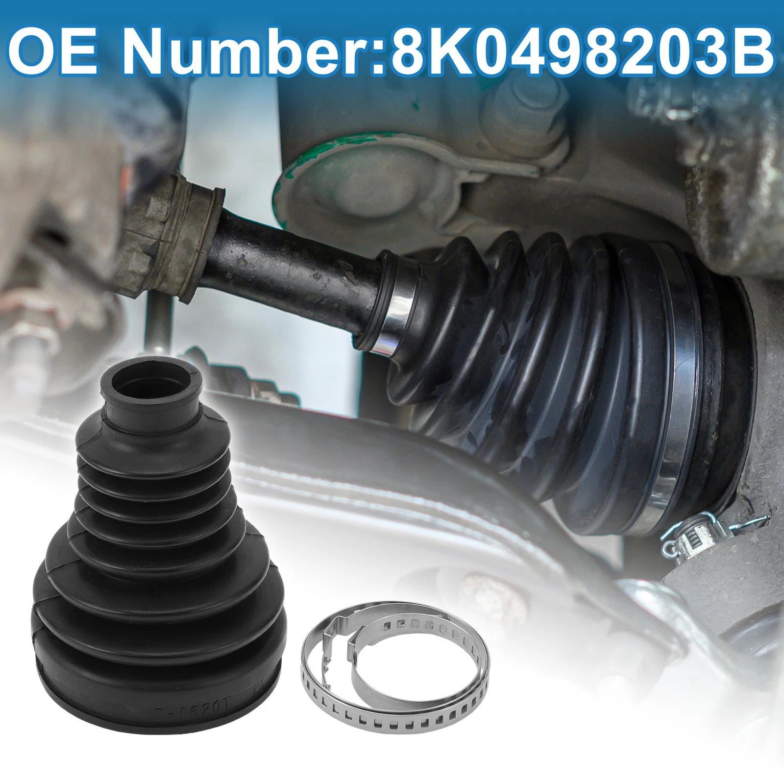 Outer CV Joint Boot Kit with Clamps for Audi A4 A5 (2009–2016) 8K0498203B