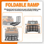 Folding Wheelchair Carrier Rack for Hitch Mount Steel Cargo Basket