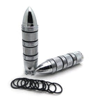 Chrome Bullet Hand Grip for Harley Dyna Low Rider / Honda Shadow 600 VLX (1")