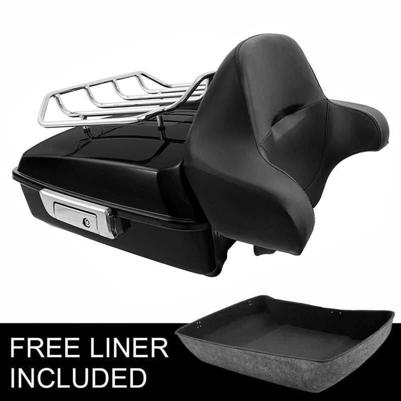 Chopped Trunk Mount Rack Backrest for Harley Touring Electra Glide (2014–2026)