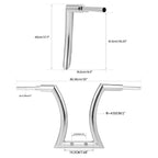 18" Rise 2" Hanger Bar Handlebar for Harley Softail Fatboy