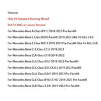Gloss Black Tape-On Adhesive Steering Wheel Trim Cover for Mercedes-Benz (2019–2021)