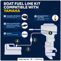 Fuel Line Kit for Yamaha Marine Boat (EPA/CARB Approved) 3/8" x 6'