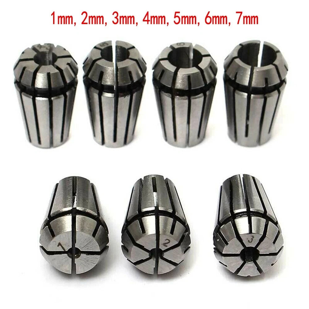 Set of 7 ER11 Spring Collet Chucks for CNC Milling Lathe Machine