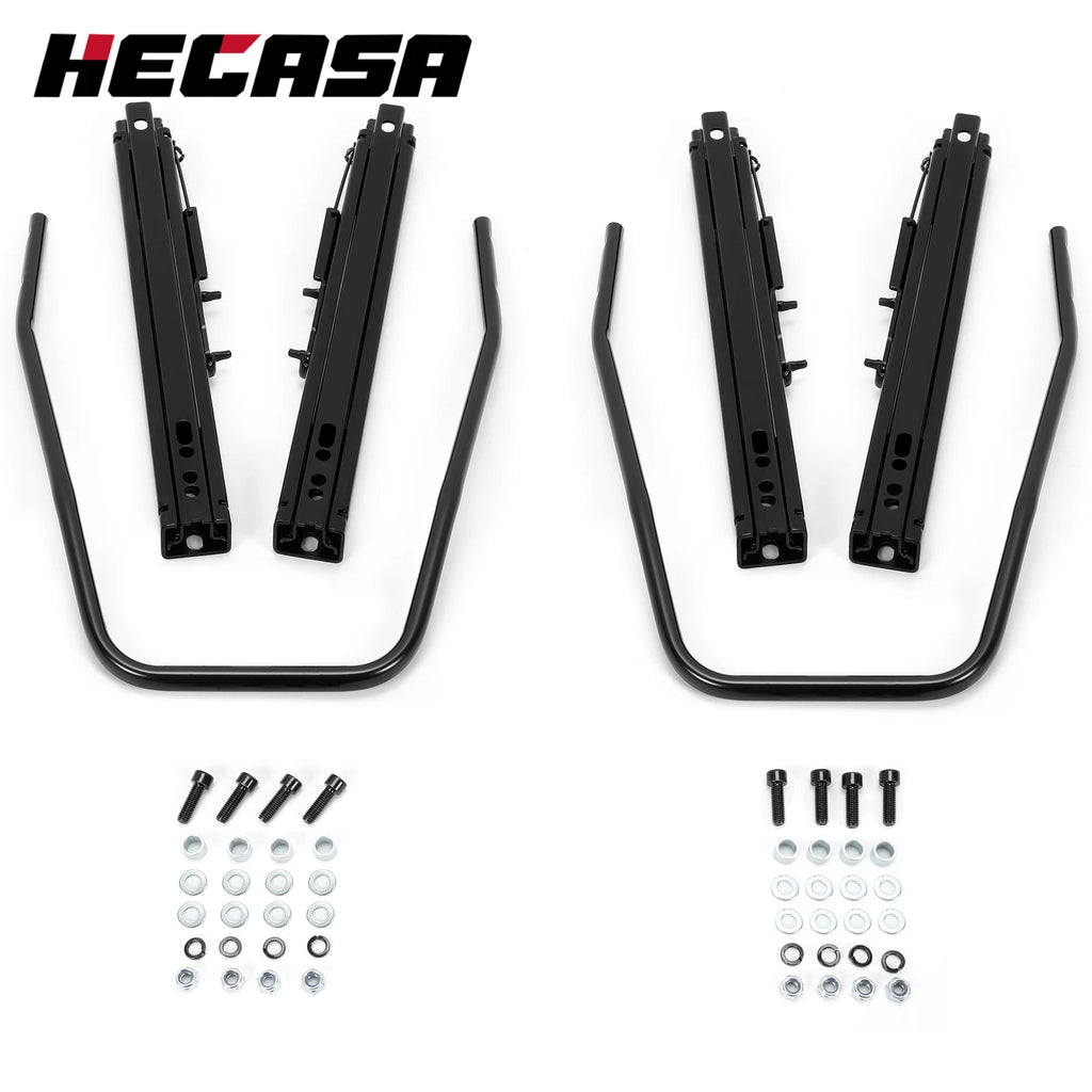 2X Universal Seat Slider Racing Seat Mounting Track Assembly Dual Lock