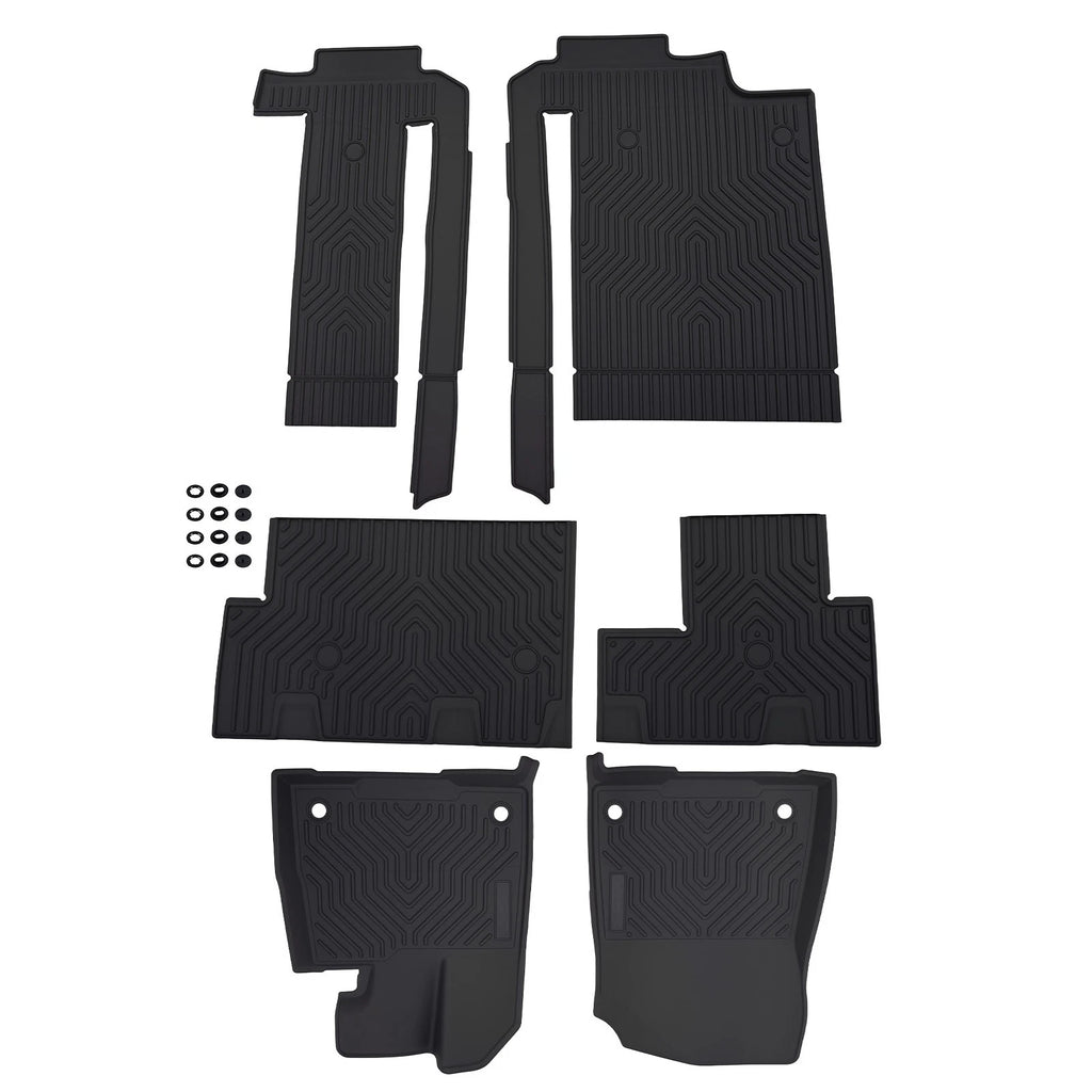 Set of 4 All-Weather Carpet Floor Mats for Toyota Sienna (2021–2025) TPE Anti-Slip