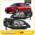 Set of 2 Reflector Headlights for Honda Civic (2001–2003)