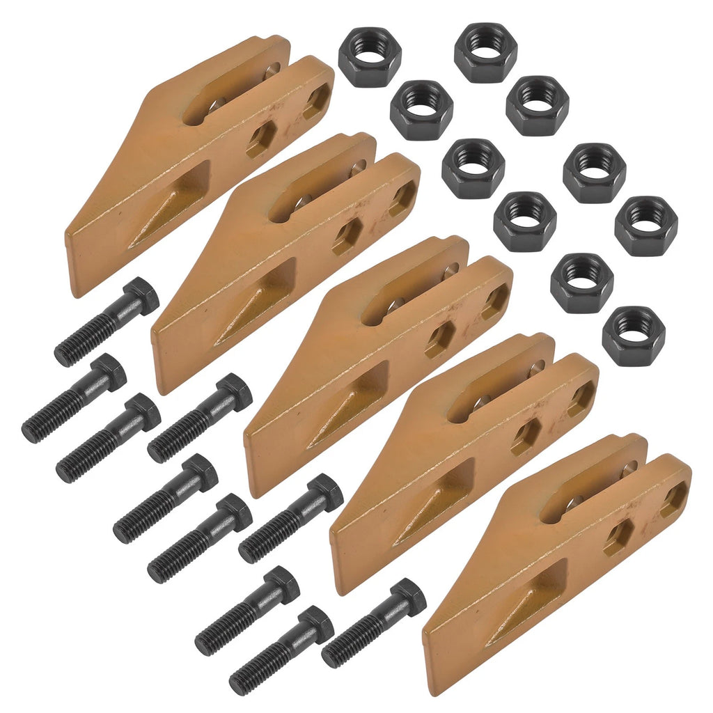 Set of 5 Skid Steer Trenching Bucket Teeth for 5/8 Inch Bucket Lip