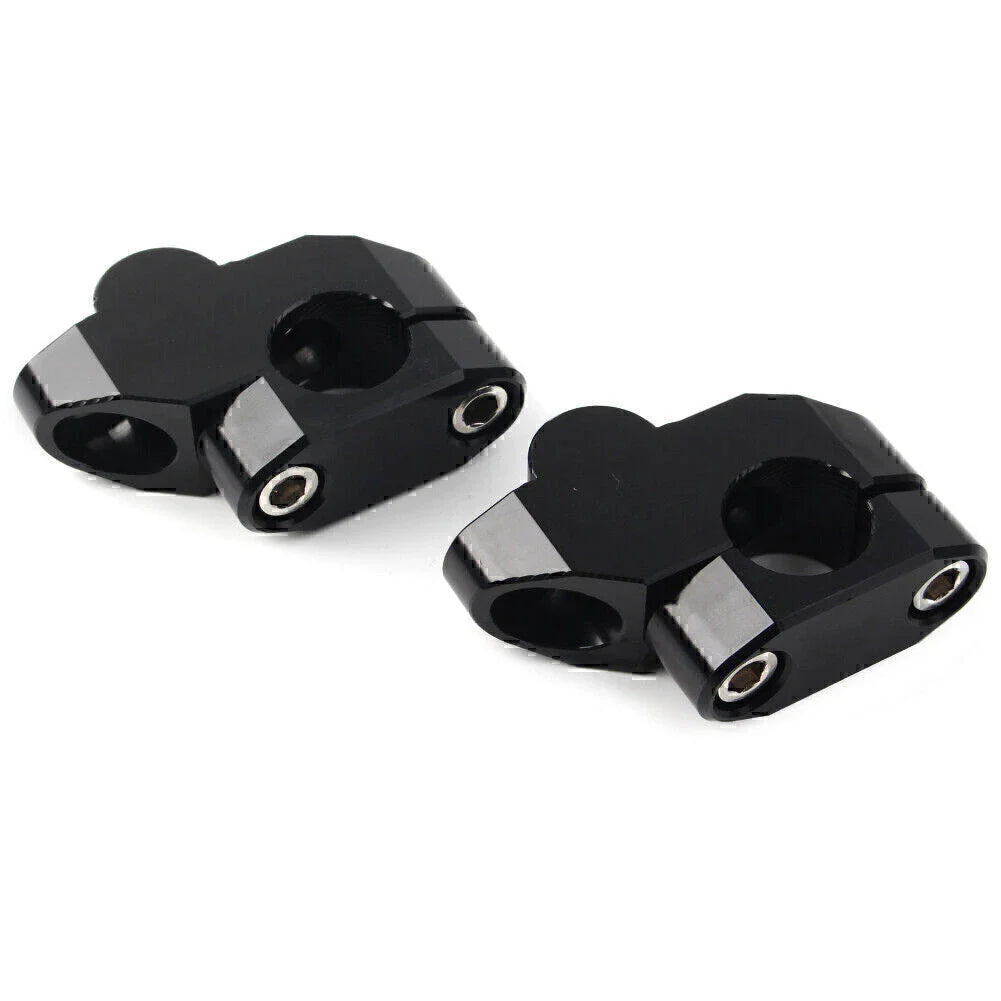 Black Aluminum Handlebar Extensions for Motorcycle - Riser