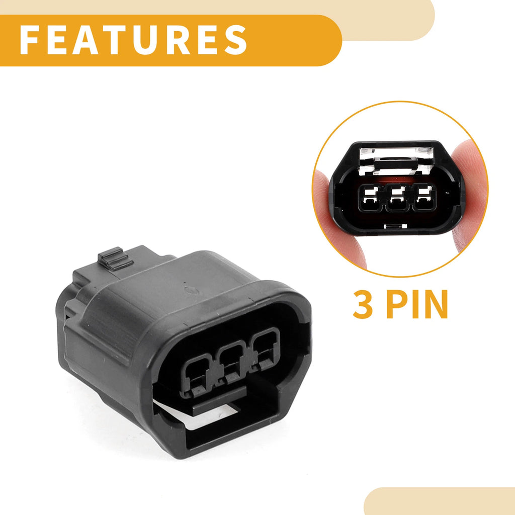 3 Pin Fog Light DRL Lamp Horn Connector Plug for Honda Civic (2016–2019)