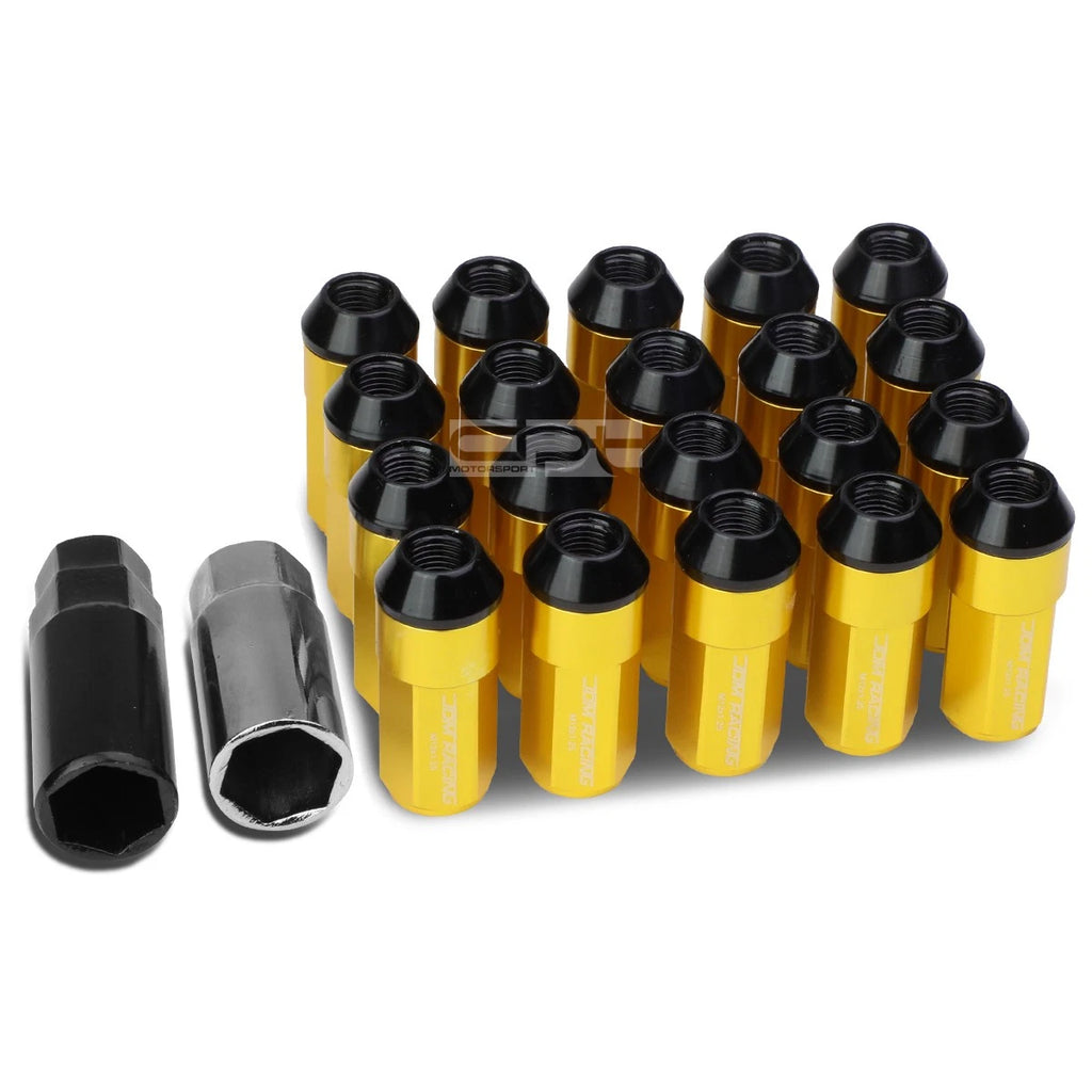 20 PCS M12X1.25 Gold Aluminum Lug Nuts for JDM Vehicles (Universal)