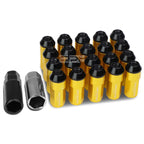 20 PCS M12X1.25 Gold Aluminum Lug Nuts for JDM Vehicles (Universal)