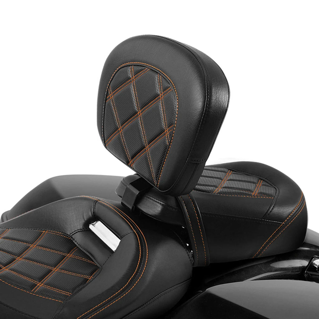 Front Backrest Pad for Harley Touring Road Glide 2009-2023 Black